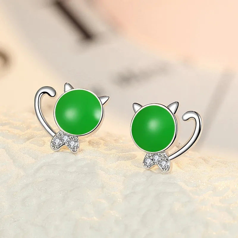 Pendientes de Plata de Ley 925 Aro Doble con Charm Original