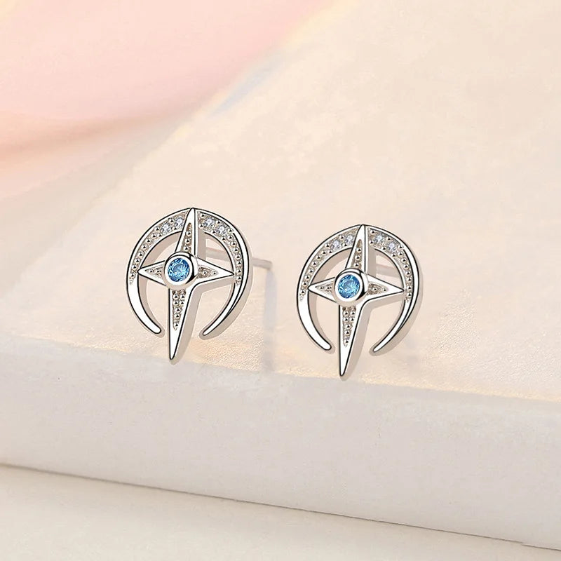 Pendientes de Plata de Ley 925 Aro Doble con Charm Original