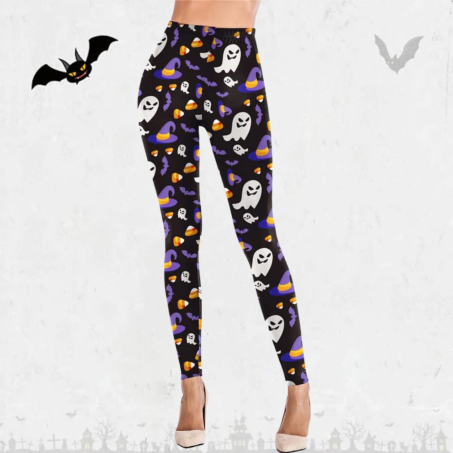 Leggings Deportivos Casuales sin Costuras HALLOWEEN