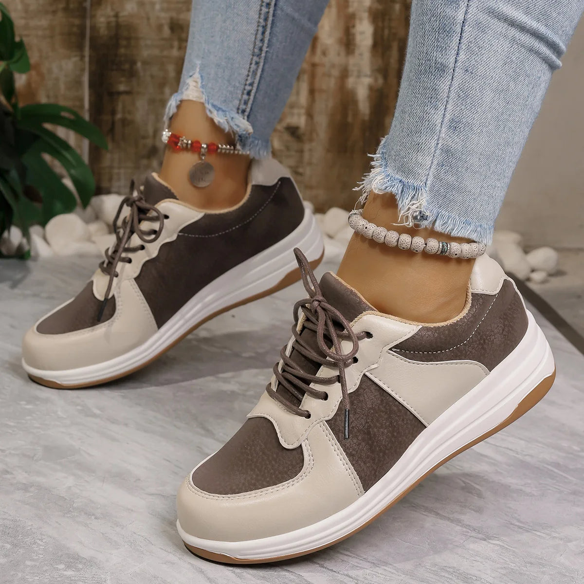 Zapatillas cómodas antideslizantes Talla grande moda Casual