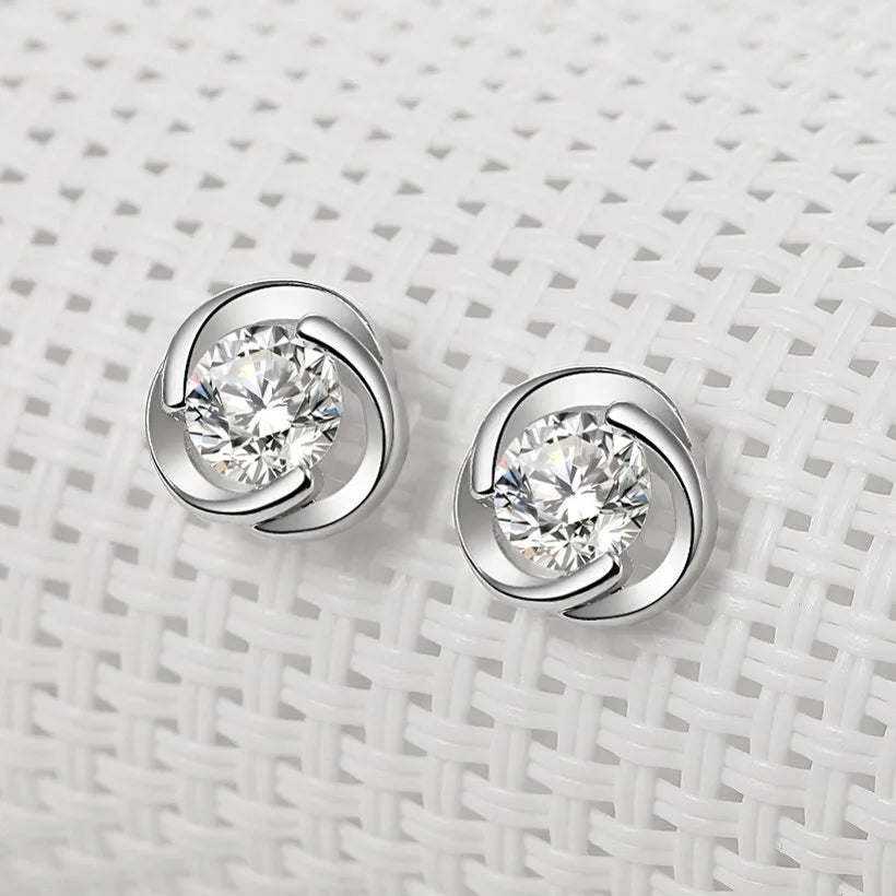 Pendientes de Plata de Ley 925 Aro Doble con Charm Original