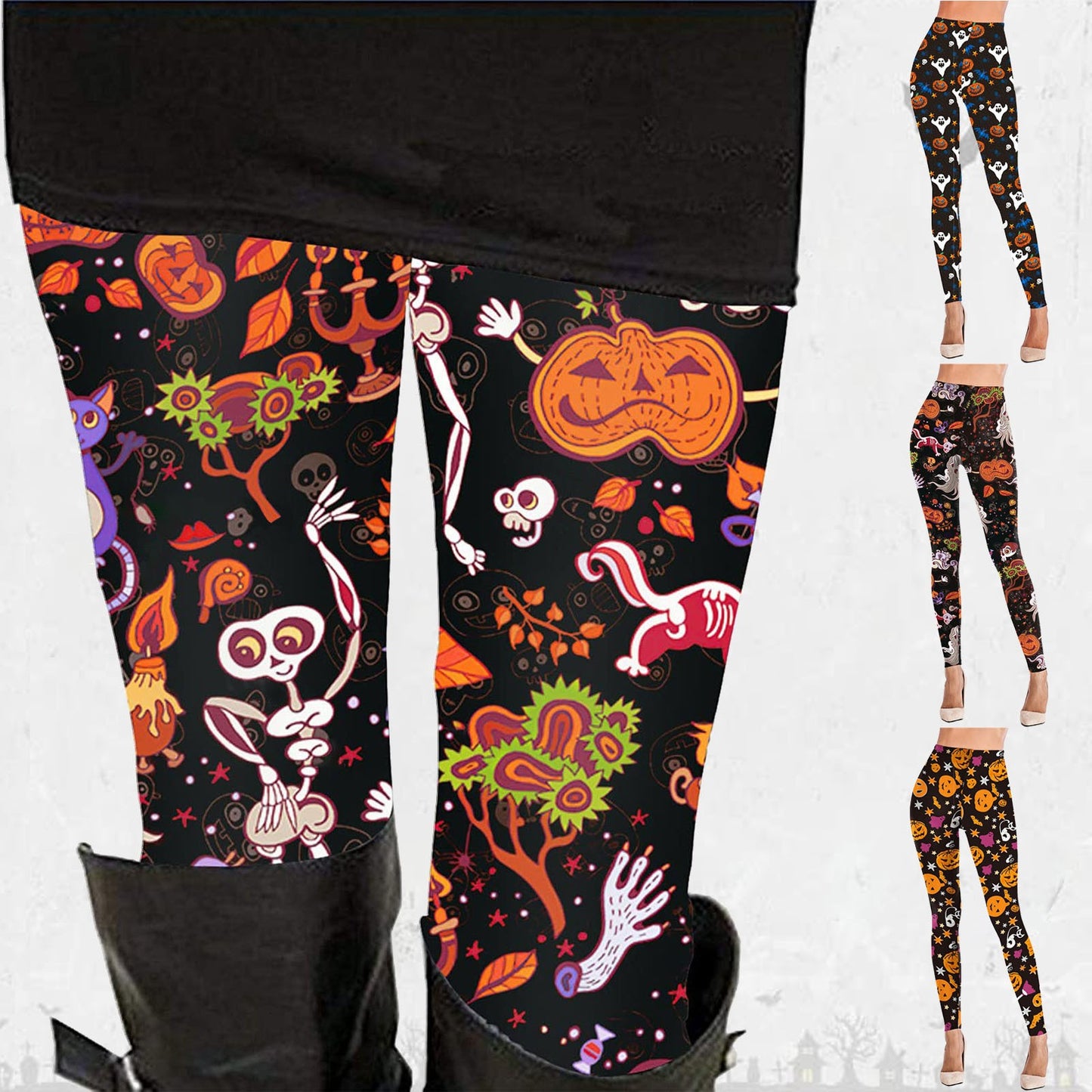 Leggings Deportivos Casuales sin Costuras HALLOWEEN