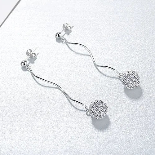 Pendientes de Plata de Ley 925 Aro Doble con Charm Original