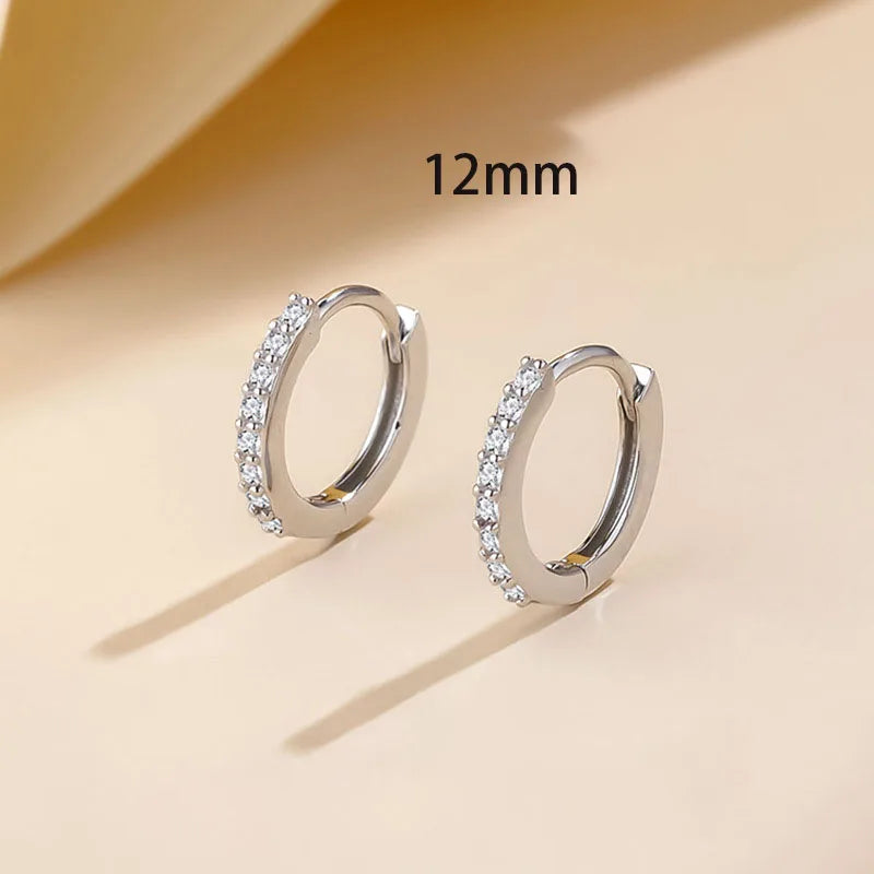 Aretes de circón de 8 mm / 10 mm para mujer joyería de lujo