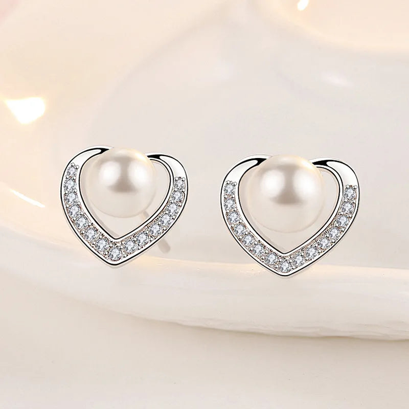 Pendientes de Plata de Ley 925 Aro Doble con Charm Original