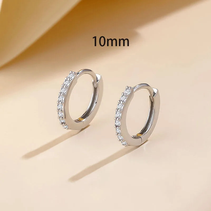 Aretes de circón de 8 mm / 10 mm para mujer joyería de lujo