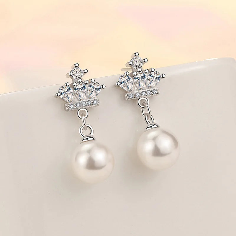 Pendientes de Plata de Ley 925 Aro Doble con Charm Original