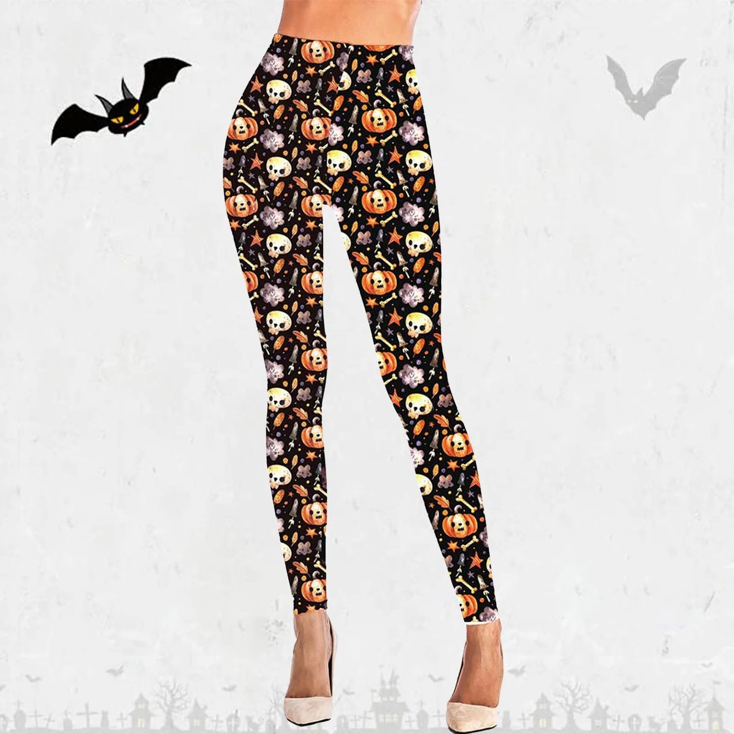 Leggings Deportivos Casuales sin Costuras HALLOWEEN