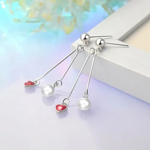 Pendientes de Plata de Ley 925 Aro Doble con Charm Original