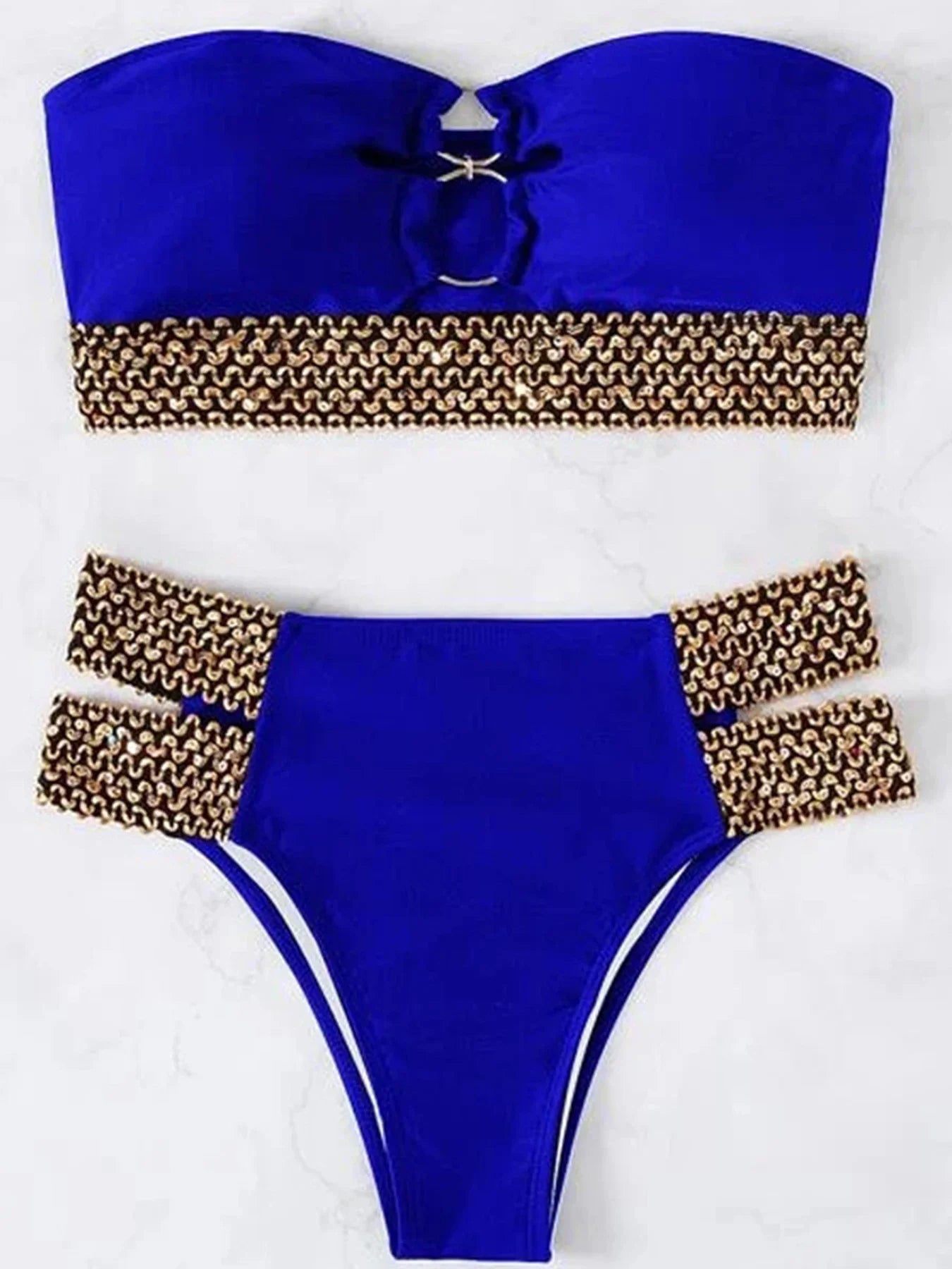 Conjunto de Bikini Sin Tirantes de Dos Piezas