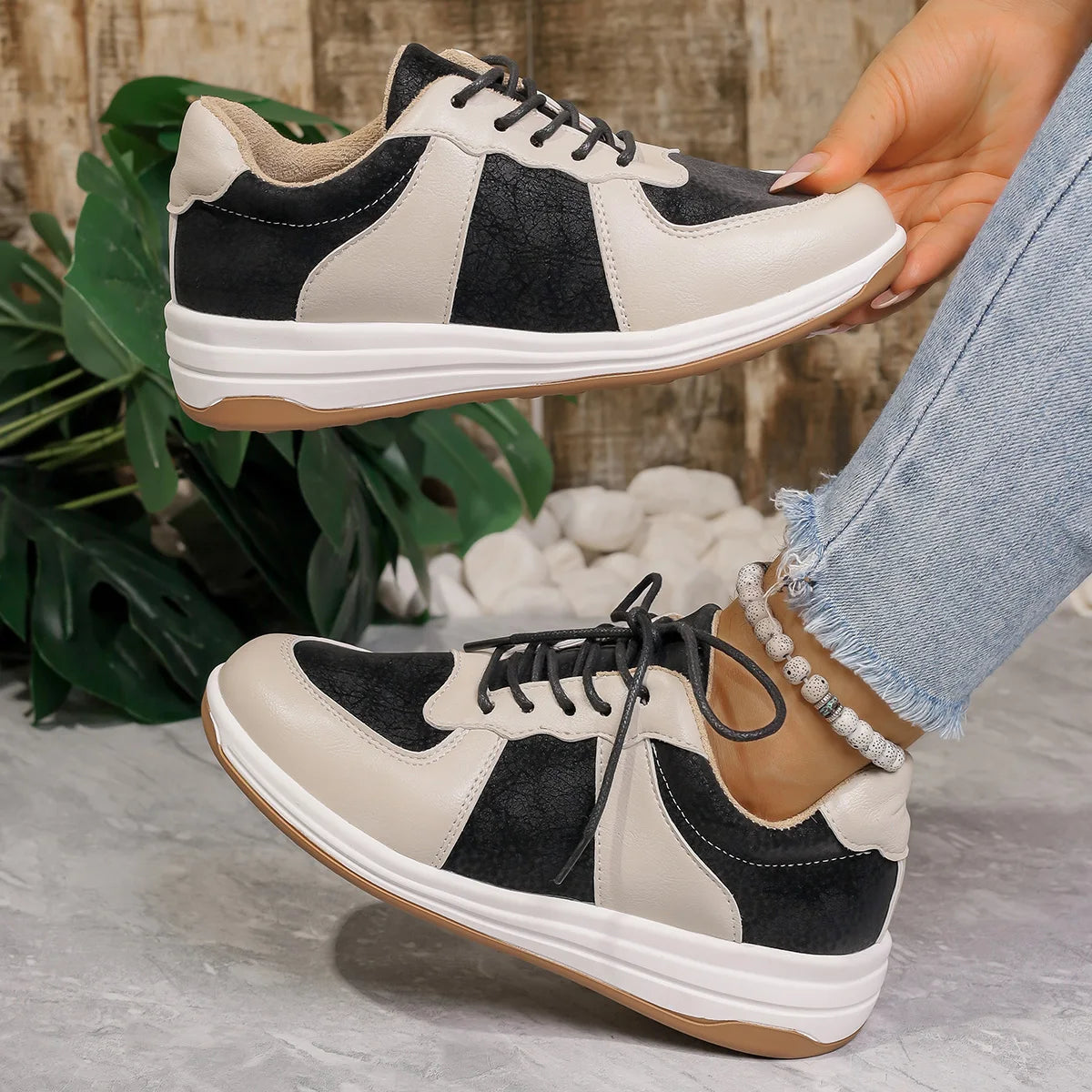 Zapatillas cómodas antideslizantes Talla grande moda Casual