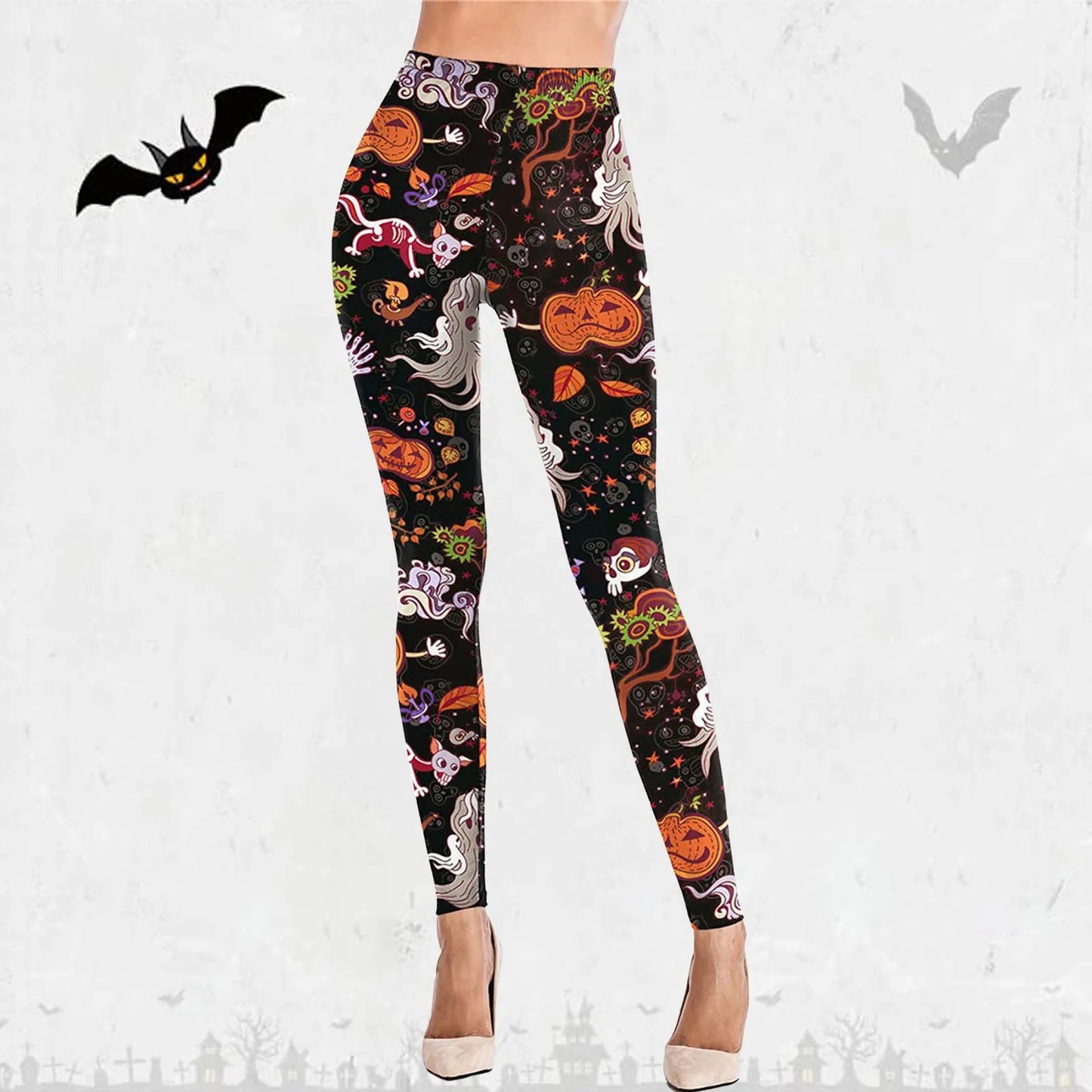 Leggings Deportivos Casuales sin Costuras HALLOWEEN