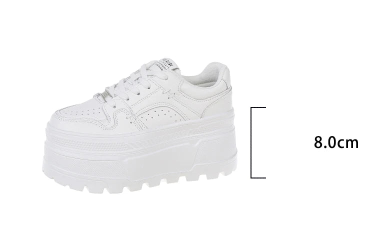 Zapatillas de deporte con plataforma de 8 cm para mujer Casual