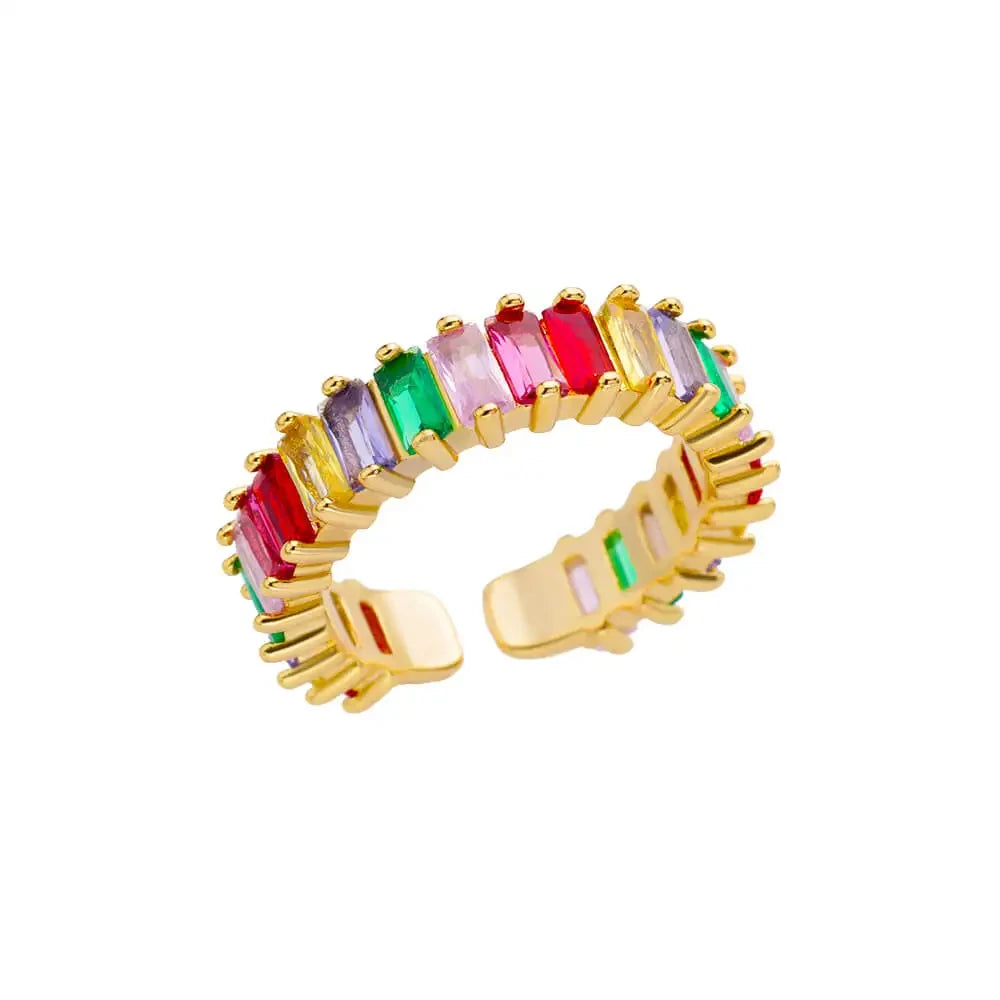 Anillos de acero inoxidable para mujeres Color dorado Nunca se desvanece