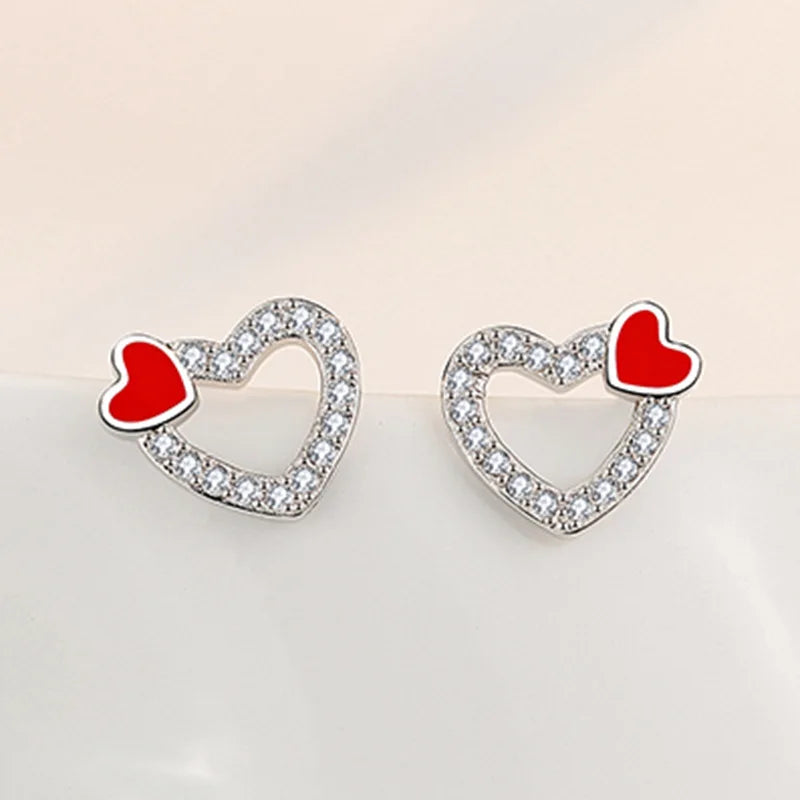 Pendientes de Plata de Ley 925 Aro Doble con Charm Original