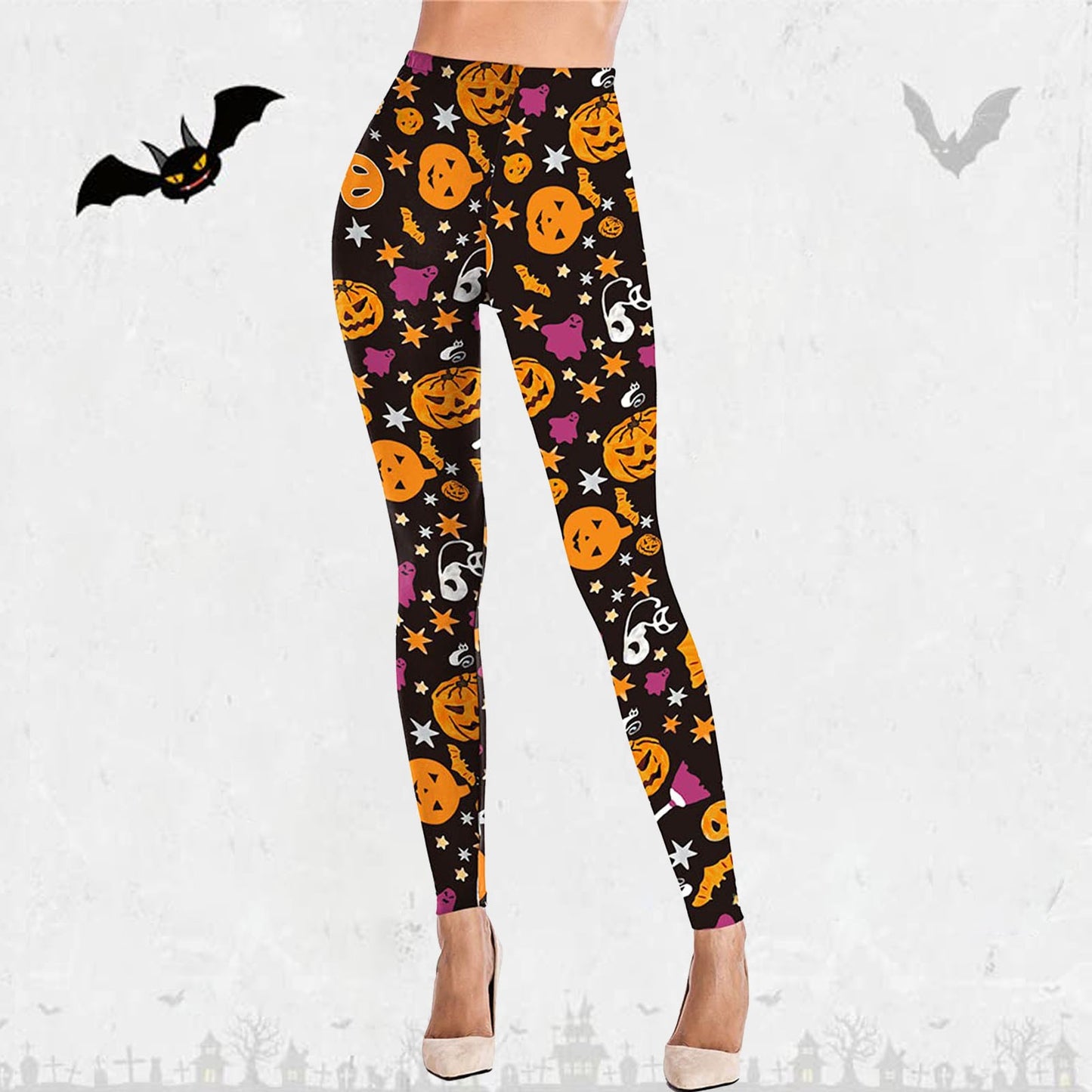 Leggings Deportivos Casuales sin Costuras HALLOWEEN