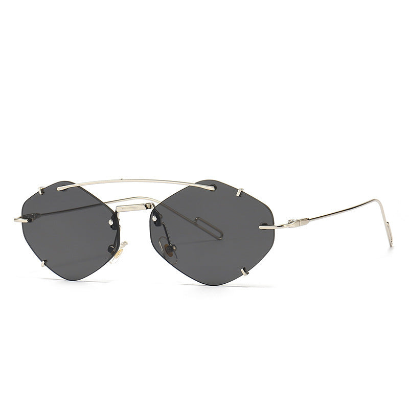 Gafas de sol sin montura de metal para mujer