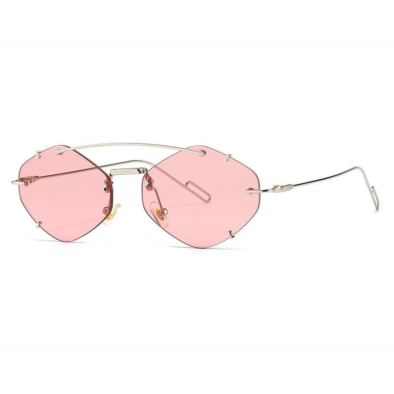 Gafas de sol sin montura de metal para mujer